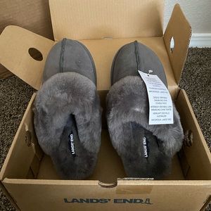 Lands End’ Shearling Scuff Slippers